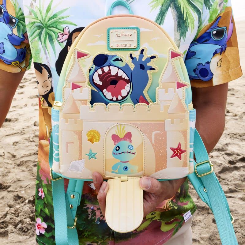 Loungefly Disney Stitch Sandcastle Beach Surprise Mini Backpack