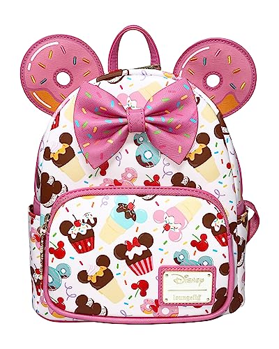 Loungefly Disney Mickey Mouse Cupcakes and Donuts Womens Double Strap Shoulder Bag Purse