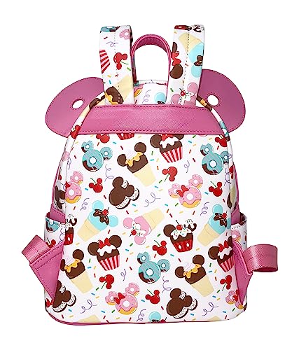 Loungefly Disney Mickey Mouse Cupcakes and Donuts Womens Double Strap Shoulder Bag Purse