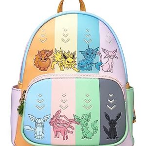 Loungefly Pokemon Eeveelutions Womens Double Strap Shoulder Bag Purse (Multi)