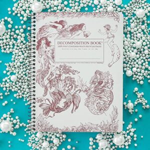 Decomposition Mermaids College Ruled Spiral Notebook - 9.75 x 7.5 Journal with 160 Lined Pages - 100% Recycled Paper - Cute Notebooks for School Supplies, Home & Office - Made in USA