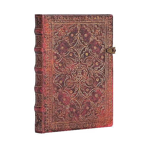 Paperblanks | Carmine | Equinoxe | Hardcover | Midi | Lined | Clasp Closure | 240 Pg | 120 GSM