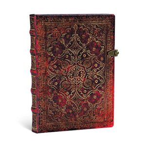 Paperblanks | Carmine | Equinoxe | Hardcover | Midi | Lined | Clasp Closure | 240 Pg | 120 GSM