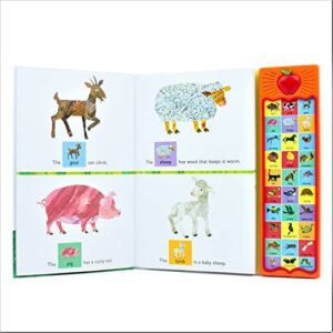 World of Eric Carle, Around the Farm 30-Button Animal Sound Book - Great for First Words - PI Kids