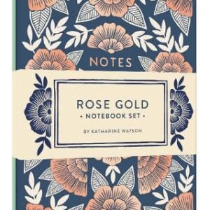 Rose Gold Notebook Set: Two Foil-Stamped Notebooks