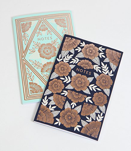 Rose Gold Notebook Set: Two Foil-Stamped Notebooks