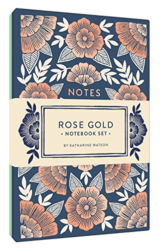 Rose Gold Notebook Set: Two Foil-Stamped Notebooks