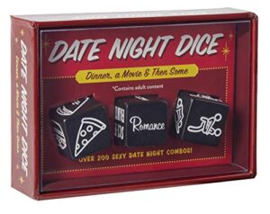 date night dice: dinner, a movie & then some (novelty game for couples, dinner, movie, and sex decision-making dice for relationships), multicolor