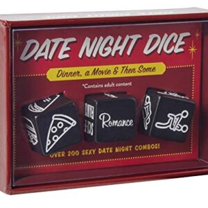 Date Night Dice: Dinner, a Movie & Then Some (Novelty Game for Couples, Dinner, Movie, and Sex Decision-Making Dice for Relationships), Multicolor
