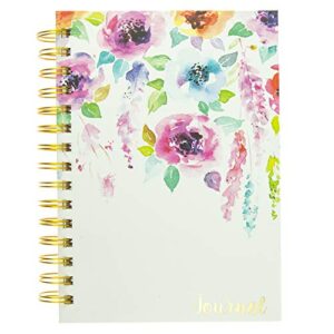graphique designer notebooks - hanging flower garden - spiral bound writing journals for offices, schools, classrooms, and more - hard cover with 160 ruled pages (6.25" x 8.25")