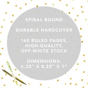 Graphique Designer Notebooks - Hanging Flower Garden - Spiral Bound Writing Journals for Offices, Schools, Classrooms, and More - Hard Cover with 160 Ruled Pages (6.25" x 8.25")