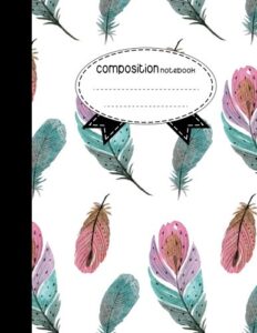 composition notebook, 8.5 x 11, 110 pages : boho style: (school notebooks)