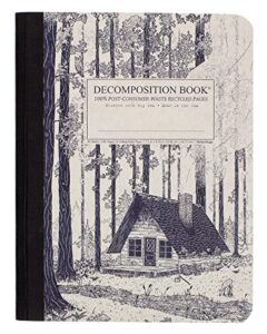 decomposition redwood creek college ruled composition notebook - 9.75 x 7.5 journal with 160 lined pages - notebooks for school supplies, home & office - 100% recycled paper - made in usa