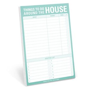 knock knock things to do around the house pad, honey-do list notepad, 6 x 9-inches
