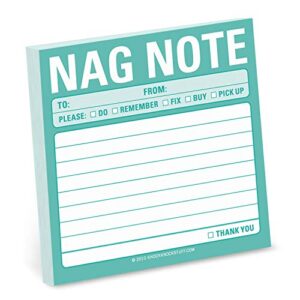 1-count knock knock nag note sticky notes, to do list notepad, 3 x 3-inches, 100 sheets each
