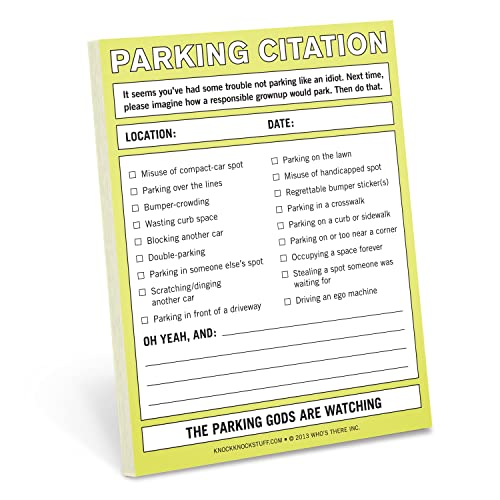 Knock Knock Nifty Note Pad, Parking Citation