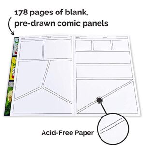 Piccadilly Comic Sketchbook | Guided Artistic Sketchbook & Instructions | Draw Your Own Comic Book | 204 Pages