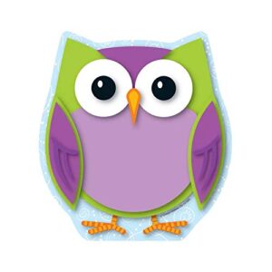 carson dellosa owl notepad—writing tablet with colorful note paper for to-do lists, important notes, reminders, checklists, drawing sketch pad (50 sheets)