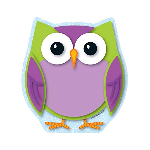 Carson Dellosa Owl Notepad—Writing Tablet With Colorful Note Paper for To-Do Lists, Important Notes, Reminders, Checklists, Drawing Sketch Pad (50 Sheets)