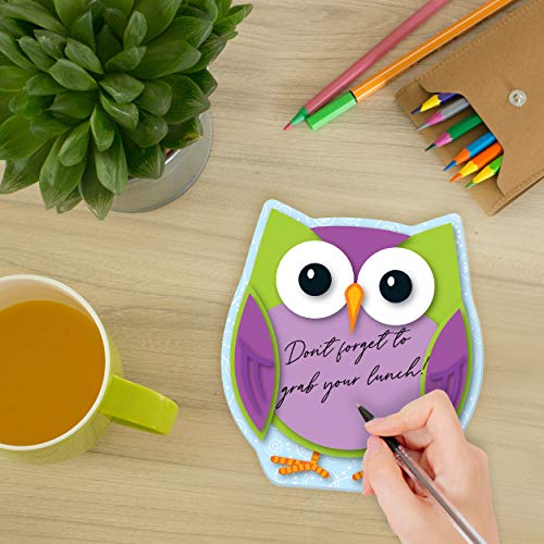 Carson Dellosa Owl Notepad—Writing Tablet With Colorful Note Paper for To-Do Lists, Important Notes, Reminders, Checklists, Drawing Sketch Pad (50 Sheets)