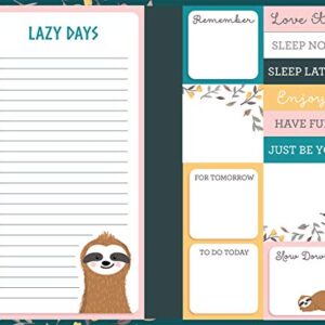 Book of Sticky Notes: Notepad Collection (Sloth Lazy Days)