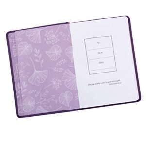 Christian Art Gifts Purple Faux Leather Journal | It is Well with My Soul | Handy-sized Flexcover Inspirational Notebook w/Ribbon Marker, 240 Lined Pages, Gilt Edges, 5.5 x 7 Inches