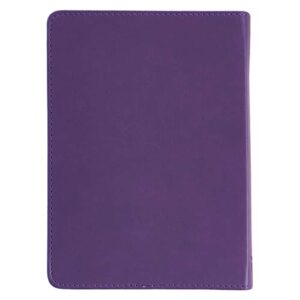 Christian Art Gifts Purple Faux Leather Journal | It is Well with My Soul | Handy-sized Flexcover Inspirational Notebook w/Ribbon Marker, 240 Lined Pages, Gilt Edges, 5.5 x 7 Inches