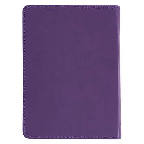 Christian Art Gifts Purple Faux Leather Journal | It is Well with My Soul | Handy-sized Flexcover Inspirational Notebook w/Ribbon Marker, 240 Lined Pages, Gilt Edges, 5.5 x 7 Inches