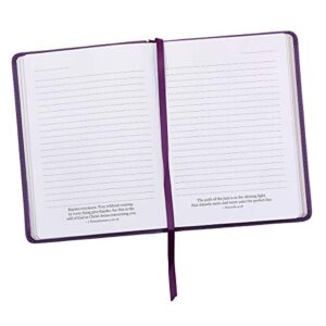 Christian Art Gifts Purple Faux Leather Journal | It is Well with My Soul | Handy-sized Flexcover Inspirational Notebook w/Ribbon Marker, 240 Lined Pages, Gilt Edges, 5.5 x 7 Inches