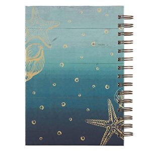 Christian Art Gifts Inspirational Journal Be Still Blue 192 Ruled Pages, Large Hardcover Notebook, Wire Bound