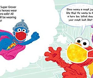 Heroes Wear Masks: Elmo's Super Adventure (a return back to school mask book for kids) (Sesame Street Scribbles)