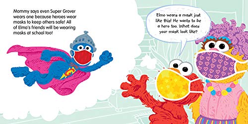 Heroes Wear Masks: Elmo's Super Adventure (a return back to school mask book for kids) (Sesame Street Scribbles)