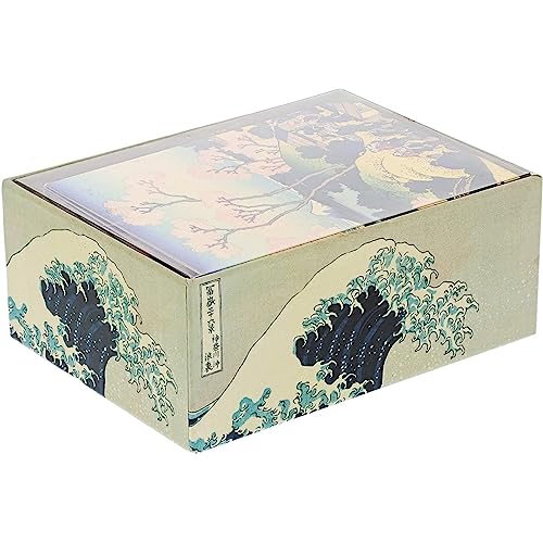 The Gifted Stationery 36-Count Assorted Box All Occasion Greeting Cards with Envelopes, Notecards, Artistic Design Inspired by Japanese Hokusai Painting, 5 x 3.5 in