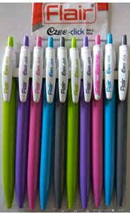 set of 10 flair ezee-click ball pen - original brand new - india