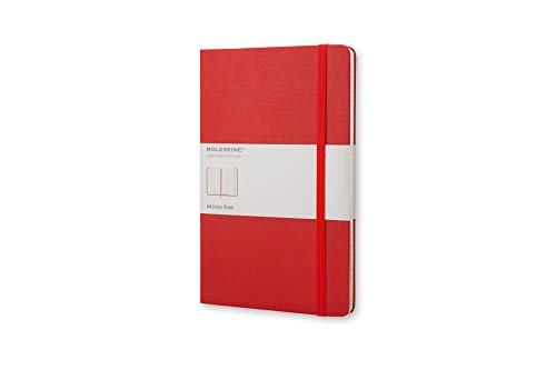 Moleskine PRO Address Book, Hard Cover, Pocket (3.5" x 5.5") Address Book, Scarlet Red