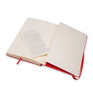 Moleskine Art Sketchbook, Hard Cover, Large (5" x 8.25") Plain/Blank, Scarlet Red, 104 Pages