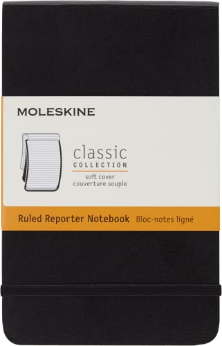 Moleskine Classic Notebook, Soft Cover, Pocket (3.5" x 5.5") Ruled/Lined, Black, 192 Pages
