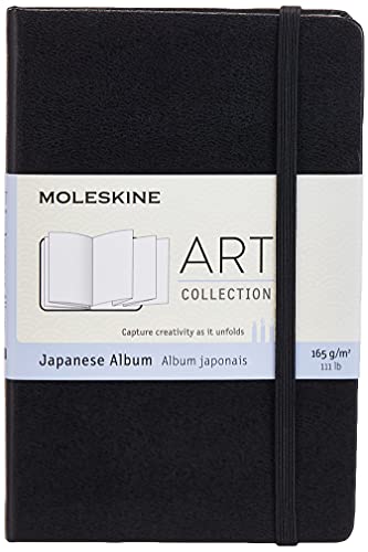 Moleskine Art Japanese Album, Hard Cover, Pocket (3.5" x 5.5") Plain/Blank, Black, 60 Pages