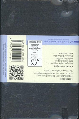 Moleskine Art Sketchbook, Hard Cover, Pocket (3.5" x 5.5") Plain/Blank, Black, 80 Pages