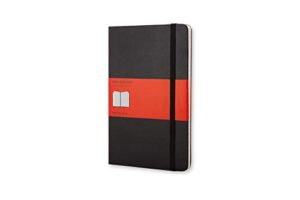 moleskine pro address book, hard cover, large (5" x 8.25") black, 240 pages