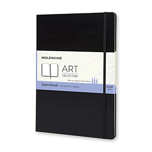 Moleskine Art Sketchbook, Hard Cover, A4 (8.25" x 11.75") Plain/Blank, Black, 96 Pages