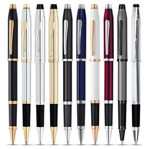 Cross Century II Selectip Rollerball Pen, Black Lacquer with 23KT Gold-Plated Appointments