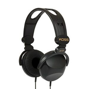 koss r-10 on-ear headphones | black | 8-foot cord | lightweight
