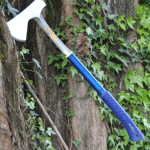 ESTWING Camper's Axe - 26" Wood Splitting Tool with All Steel Construction & Shock Reduction Grip - E45A