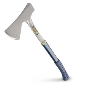 ESTWING Camper's Axe - 26" Wood Splitting Tool with All Steel Construction & Shock Reduction Grip - E45A