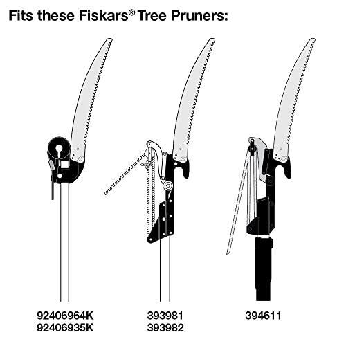 Fiskars 93336966K Tree Pruner Replacement Saw Blade, For Fiskars Tree Pruner, 15 Inch Saw Blade, Silver