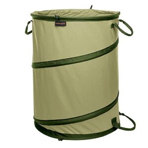 fiskars kangaroo collapsible garden bag - 30 gallon lawn and leaf bag - container for lawn care and gardening - green