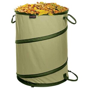 Fiskars Kangaroo Collapsible Garden Bag - 30 Gallon Lawn and Leaf Bag - Container for Lawn Care and Gardening - Green