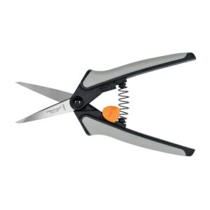 Fiskars 99216935J Pruning Softouch Micro-Tip Snip, Non-Coated Blades, Gray