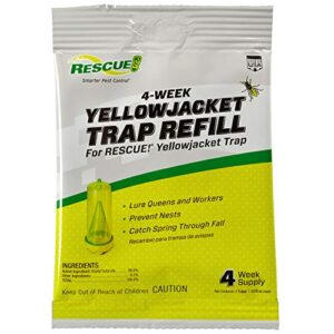 rescue! yellowjacket attractant reusable yellowjacket traps – 4 week supply
